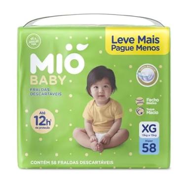 Imagem de Fralda Mió Baby Tamanho XG Hiper 58 Unidades Descartáveis