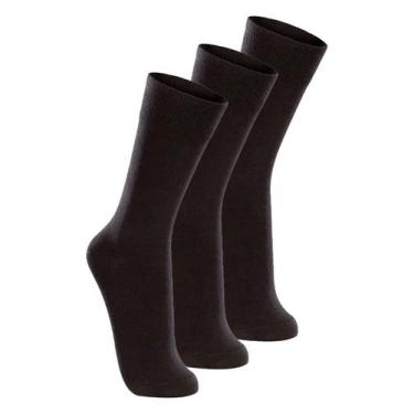 Imagem de Kit com 3 Pares de Meias Casual Lupo 1210-201, Preto, 45-48