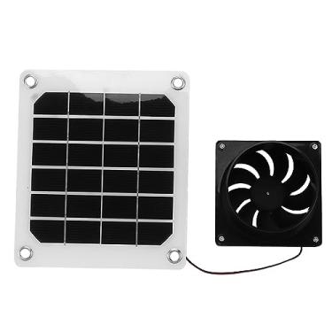 Imagem de Ventilador de exaustão de painel solar MUNEFE 20W, kit de exaustor solar, kit de ventilador solar portátil, adequado para espaços fechados, como casas de animais de estimação e