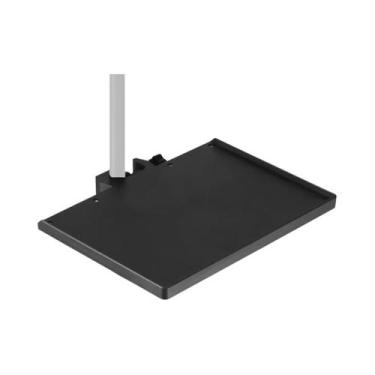 Imagem de Suporte De Microfone De Metal Preto Com Bandeja Para Placa De Som Para