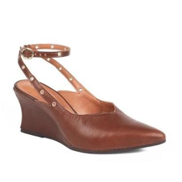 Imagem de Sapato Tanara Em Couro Anabela Feminino T9512-Feminino