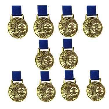Imagem de Medalha Medasul Honra ao Mérito 35mm Kit C/ 10 Unidades Cor:BronzeTama