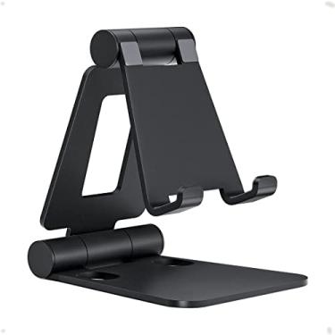 Imagem de Iruihoo Suporte dobrável para celular,Suporte para tablet 270° ajustável desktop tablets telefones compatível comnovo i"Pad outros tablets,preto