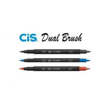 Imagem de Caneta Pincel Dual Brush Pen Aquarelável Cis C/3 Cores!!!!