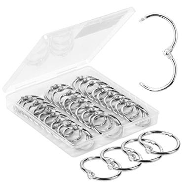 Imagem de Mr. Pen - Anel de fichário de folhas soltas, pacote com 40, anéis de fichário de 2,5 cm, anéis de metal para cartões de índice