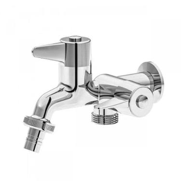 Imagem de JAPI 1134IHP Torneira para Maquina Lavar, Parede Abs, Cromado, 1/4 Volta Ihp