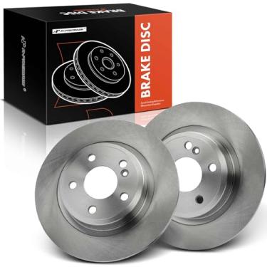 Imagem de A-Premium Rotores de freio a disco sólido traseiro de 295 mm compatíveis com modelos selecionados Mercedes-Benz e Infiniti - CLA250 2014-2019, GLA250 2015-2020, B250, B Electric Drive, QX30, conjunto