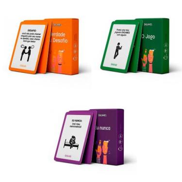 Imagem de Kit Queridinhos Jogos de Cartas para adultos O Jogo + Eu nunca + Verda
