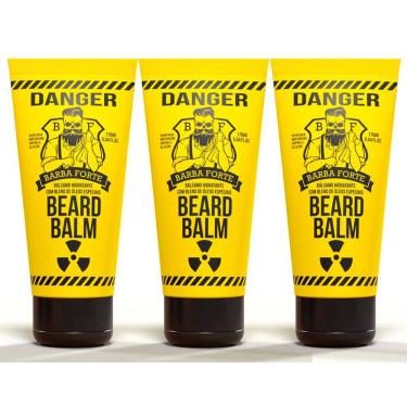 Imagem de Kit 3 Beard Balm Danger Bálsamo Hidratante com Blend de Óleos Especiais 170g Barba Forte