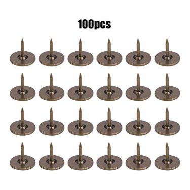 Imagem de Prego de 100pcs, Chapinha de Cabeça Cana de Cabeça Plana Redonda Redonda de Estofamento Antigo Unhas Peças de Mobília Pregos Pinos Grandes Tachas de Variedade de Variedades Acessórios Decorativos de