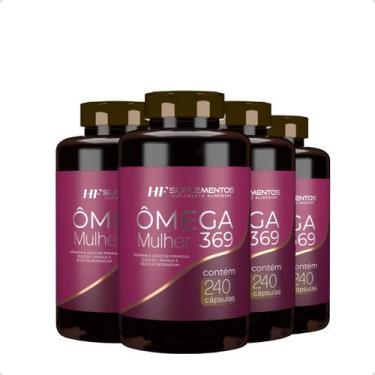 Imagem de 4x OMEGA 3 6 9 MULHER 240CAPS HF SUPLEMENTOS