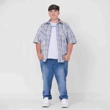 Imagem de Camisa Social Xadrez Adulto Masculina - Maximus, Cor 1, G4 Número 9