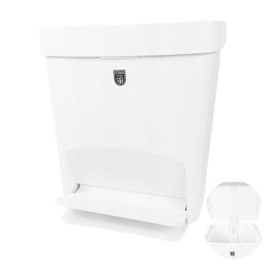 Imagem de Lixeira 15 Litros Grande Com Tampa Pedal Plástica Cozinha Branco - Gambrage 403170 Crippa