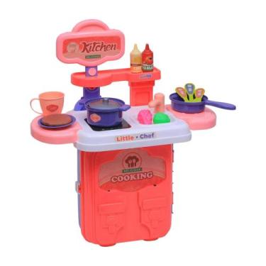 Imagem de Brinquedo Infantil Maleta de Cozinha 3 em 1 c/ 36 Peças Zippy Toys - 1