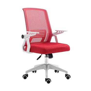 Imagem de UISLA Office Task Computador executivo giratório com apoio de braço ajustável, computador ergonômico, altura ajustável, mesa de escritório de malha para dormitório