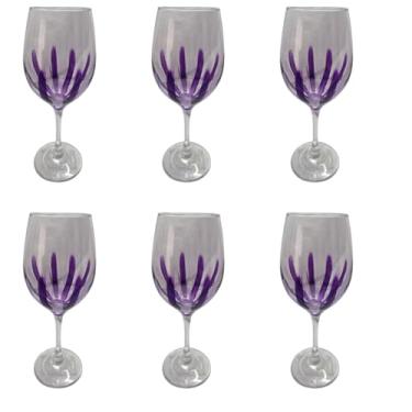 Imagem de Kit 6 Taças de Vidro Grande 490ml Vinho Água Roxa