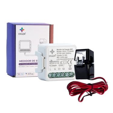 Imagem de EKAZA Monitor de Energia Inteligente Mini Módulo, Embutido, 3 Canais, Wi-Fi - EKAC-T3180WB