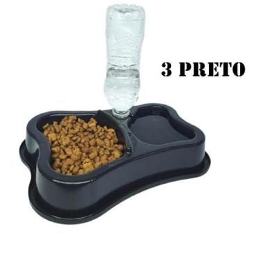 Imagem de Kit 3 Comedouro Duplo Anti Formiga Cor:3 Preto - menp, 3 Preto