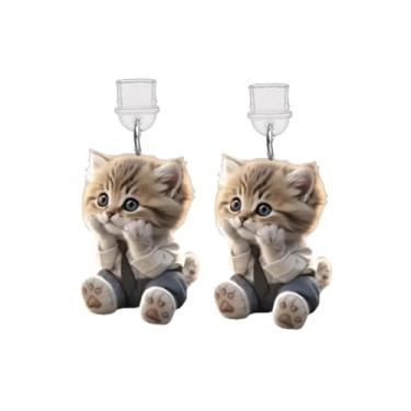 Imagem de ARFUKA Linda capa antipoeira de acrílico para gatos tipo C e portas Kindle adorável protetor para smartphones, tablets e e-Readers, pacote com 2