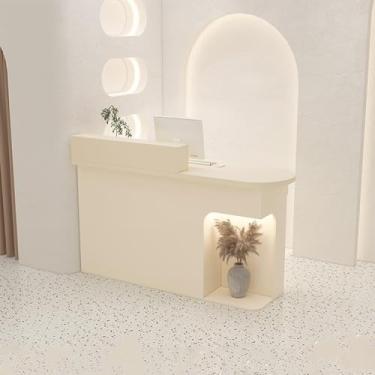 Imagem de Mesa de recepção pequena, mesa de recepção, balcão de recepção, mesa de cheque, mesa de check-in, mesa de recepção moderna, balcão de recepção, mesa de recepção de salão, balcão de balcão, balcão de