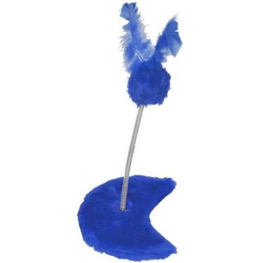 Imagem de Brinquedo Arranhador Lua para Gatos São Pet - Azul