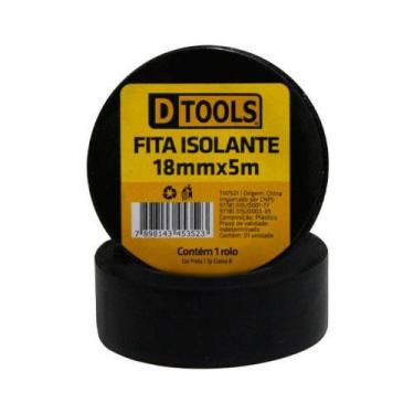 Imagem de Fita Isolante 5 Metros Preta 18mm - Dtools