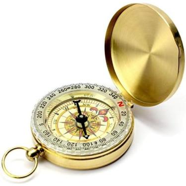 Imagem de Bússola Retrô, Bússola Portátil, Design De Brilho Fluorescente, Ferramentas De Bússola De Navegação Ao Ar Livre Para Acampamento, Caminhadas, Passeios Duráveis,Pleasant63