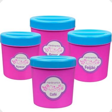 Imagem de Kit Porta Mantimentos De Brinquedo Menino Menina Infantil 4pcs