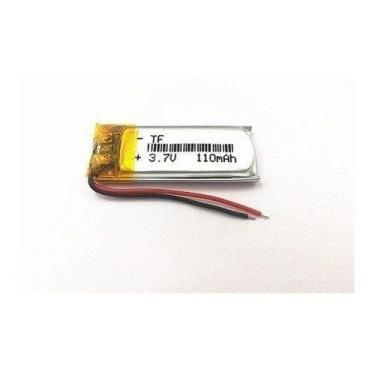 Imagem de Bateria 3,7v 110 Mah Nova 3mm X 12mm X 30mm  C/2 Fios Carta - bgb