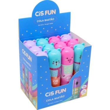 Imagem de Cola em Bastão CIS FUN 13G - 3 Cores - Caixa com 12 - Sertic