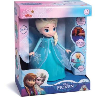 Imagem de Boneca com Mecanismo Frozen ELSA 8 Frases 24CM - ELKA, Colorido, Froze