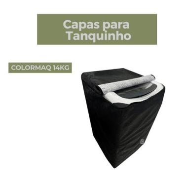 Imagem de Capa para tanquinho colormaq 14kg impermeável flex - Capas Flex, PRETO