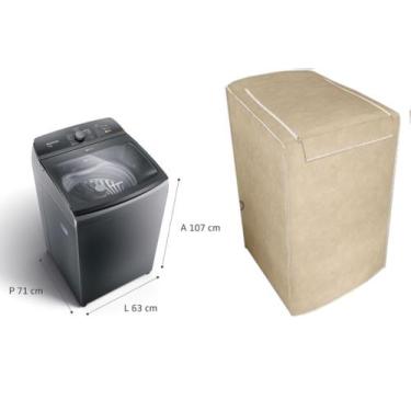 Imagem de CAPA MÁQUINA LAVAR LAVADORA BRASTEMP   BWK12A9 - 12Kg BEGE - Jolar