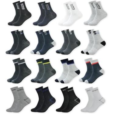 Imagem de Kit com 12 Pares de Meias Cano Longo Sport Adulto Masculino - PENIEL M