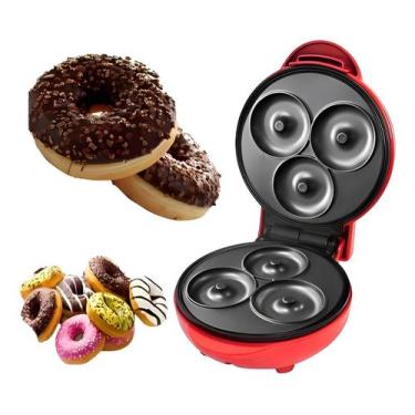 Imagem de Mini Máquina Eletrica 110V De Fazer Donuts Rosquinhas 3 Furos - ZEM