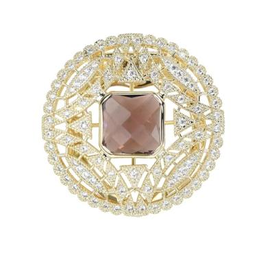 Imagem de Cachecol feminino de cristal, flor, cachecol, fivela, suporte de xale, anel, cachecóis, cardigã, clipes de círculo aberto, broche multifuncional, joias, Cristal Metal Cristal Metal imitação de