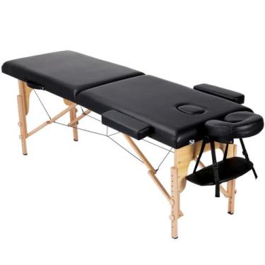 Imagem de Mesa de Massagem Portátil Yaheetech - Cama para Lash Designer (Preta)