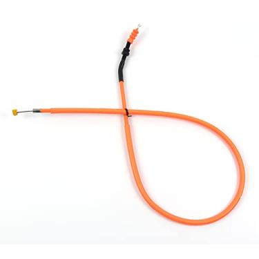 Imagem de Cabo de embreagem para Kawasaki Z800 2013-2015 linha de fio inoxidável e acessórios de substituição de motocicleta de borracha peças laranja