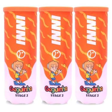 Imagem de Bola de Tênis Inni Guguinha Stage 2 Laranja - Pack com 03 Tubos - Inni