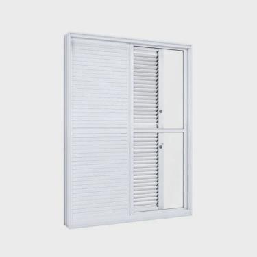 Imagem de Porta de Alumínio Balcão 215x150cm 4 Folhas 2 Fixas Lucasa Eccellente