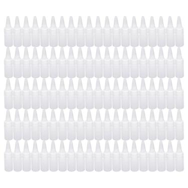 Imagem de 100pcs 10ml Condimento Squeeze Garrafas de Esguicho de Plástico Com Design Graduado e Funil para Cosméticos Tintas Molhos Molhos