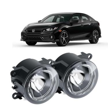 Imagem de Lâmpadas de farol de neblina dianteiro, com farol de neblina LED H11, substituição de montagem de faróis de neblina esquerdo e direito para Honda Civic 2016-2021, compatível com Honda Pilot 2016-2018