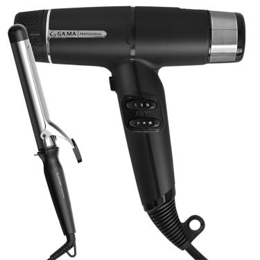 Imagem de Kit Secador iQ Lite Black e Modelador Salon Curl 32mm