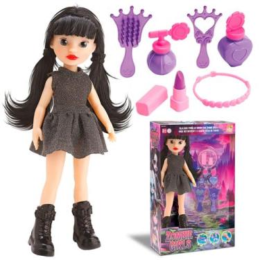 Imagem de Boneca Personagem Bravezinha Estilo Zumbi Com Escova Espelho Batom E E