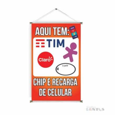 Imagem de Banner pronto Recarga Celular BA 310 medida 45x70 cm arte pronta