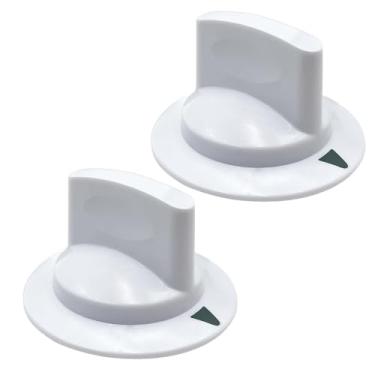 Imagem de HPUY WE1M652 Botão de controle de temporizador para secadora com anel de metal reforçado, 2 peças, compatível com Hotpoint e botão de secadora GE, serve para modelos NBXR333EG1WW, HTDP120ED0WW,