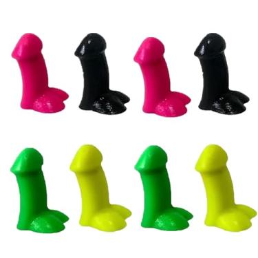 Imagem de 8 peças de tampas de haste de válvula de pneu de brincadeira, tampas de ar de pneu acessórios de roda universais para carros, caminhões, motocicletas, SUV (4 cores)