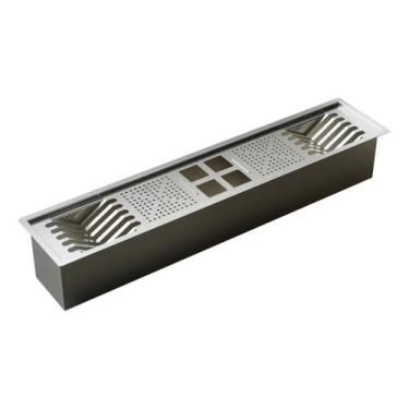 Imagem de Calha Inox Slim 83x17cm Úmida para Pratos Talheres Copos - LudRio