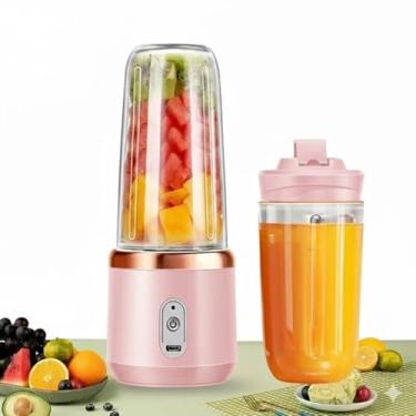 Imagem de Liquidificador Portátil Recarregável USB - Mixer Juice 400ML com Copo Integrado (Rosa)