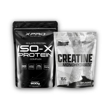 Imagem de Kit Whey Iso X 900g - XPro + Creatina Monohydrate Pura 500g - Nutrex Research-Unissex